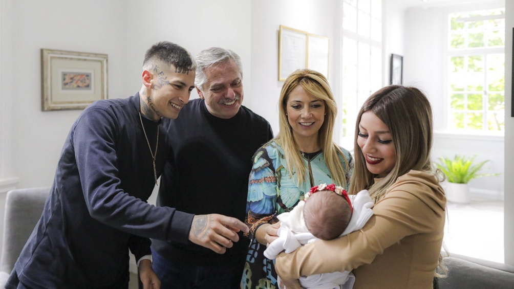 Alberto Fernández recibió al cantante L-Gante en la Quinta de Olivos