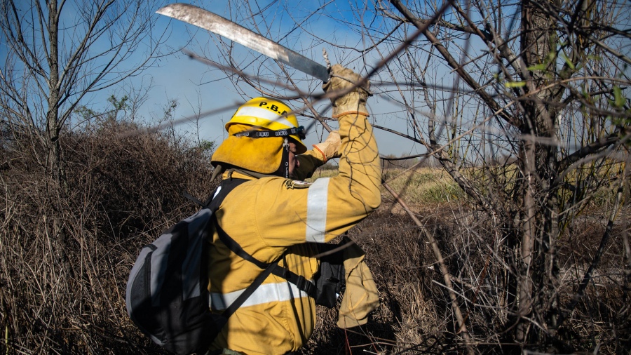 Continúan las tareas para extinguir las llamas en las islas del Delta del Paraná