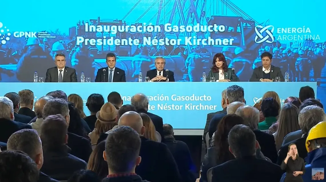 Inauguraron el Gasoducto Néstor Kirchner