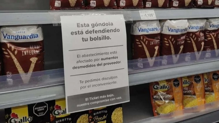 Cartelazo en las góndolas contra la suba de precios