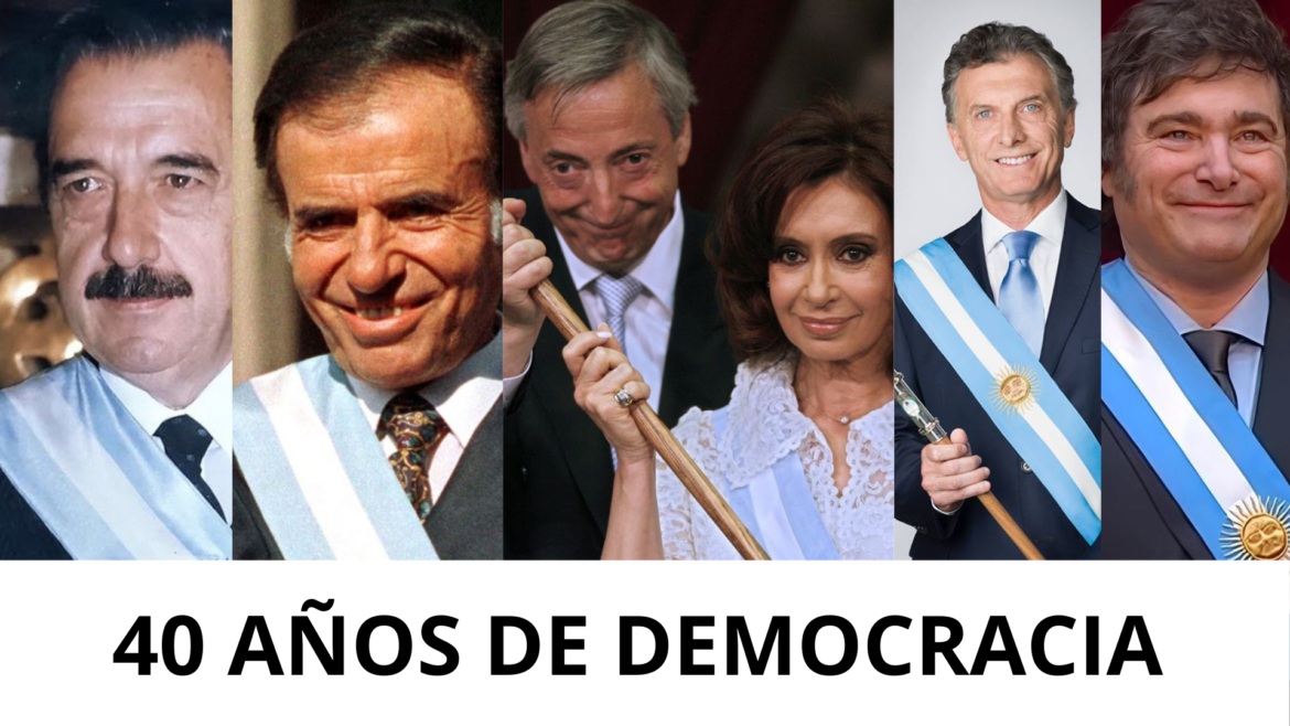 ¿Quiénes fueron los 13 presidentes en 40 años de democracia?