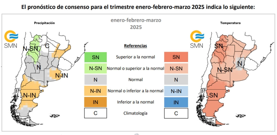 Lluvias y temperaturas: el pronóstico del tiempo para los primeros tres meses de 2025