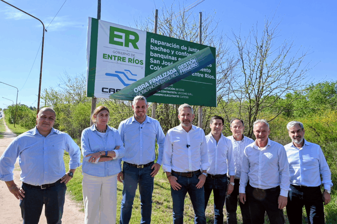 Frigerio inauguró obras viales y de salud en Colón