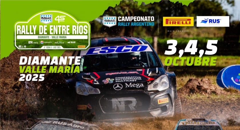 Rally Argentino correrá por primera vez en Diamante y Valle María