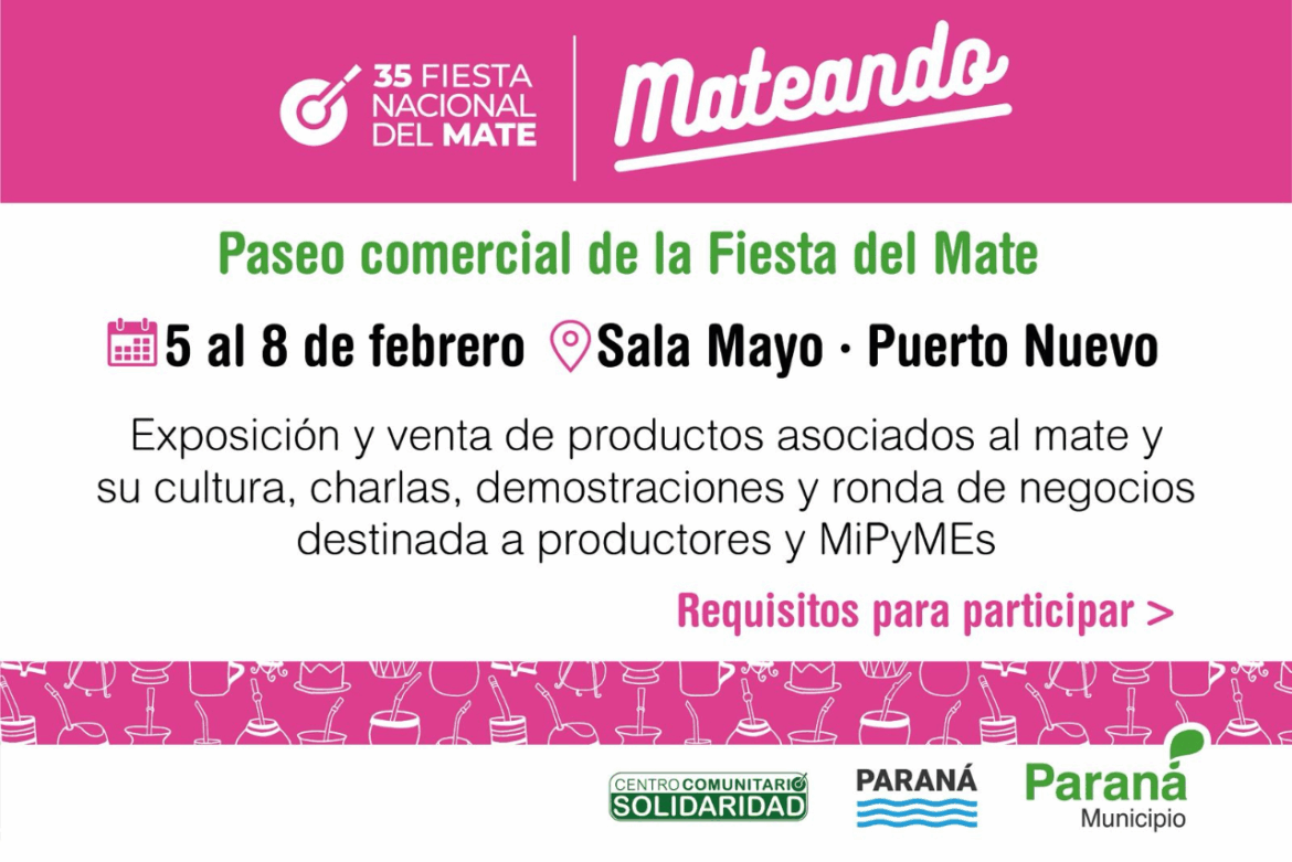 La Municipalidad abrió las postulaciones para participar del Mateando