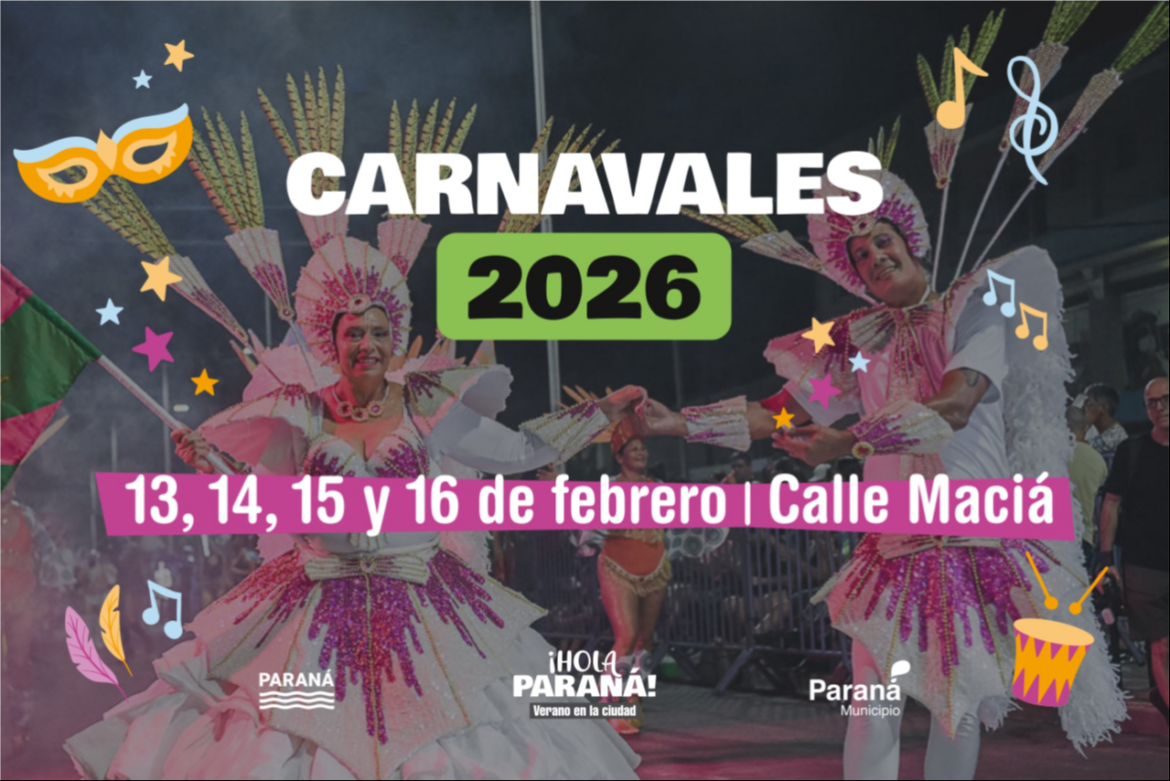 Arrancan este viernes los Carnavales 2026 en Paraná