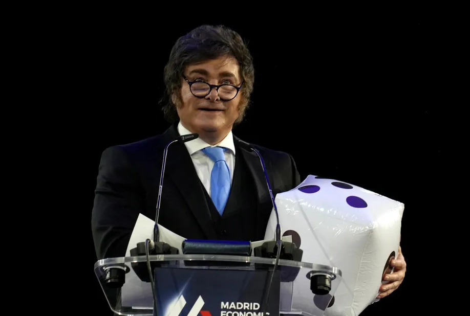 Milei apuntó contra Pedro Sánchez en Madrid