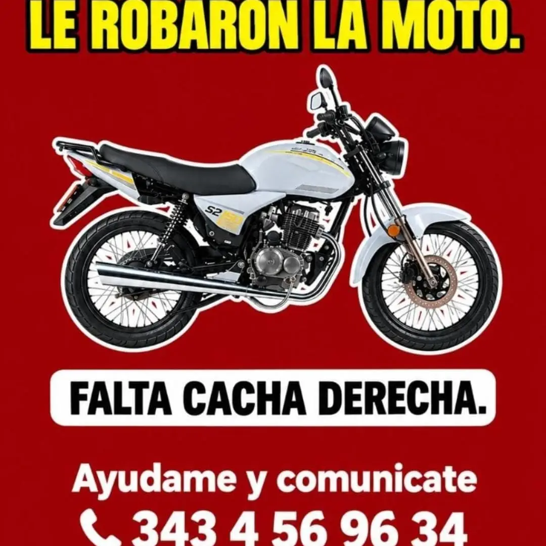 le robaron la moto a una locutora de Paraná y piden ayuda para localizarla